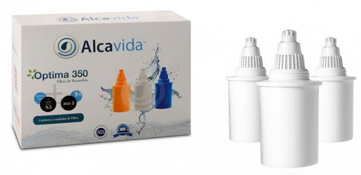 3 x Filtro de recambio Jarra Alcalinizadora-ionizadora Optima 350