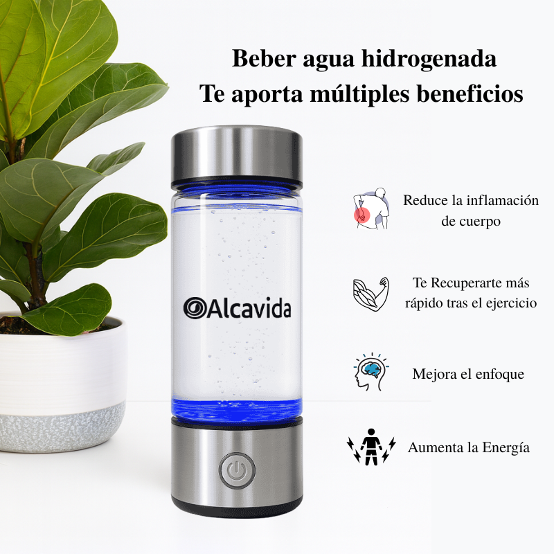 Botella hidrogenadora Alcavida H2 | Multiplica tu energía, reduce la inflamación del cuerpo.
