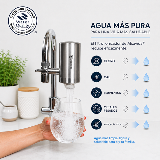 Filtro de agua para grifo Alcavida | Agua más limpia y mejor sabor pack Oferta de 6 meses