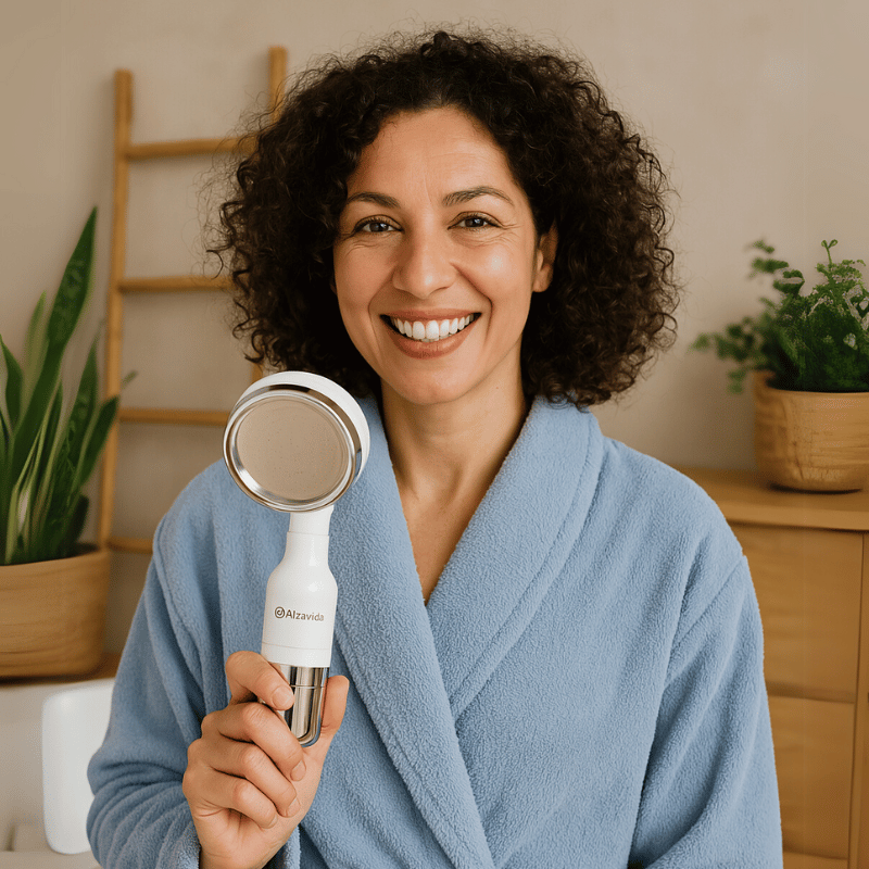 Filtro de ducha Terapéutico Alcavida |Mejora tu Piel, cabello .