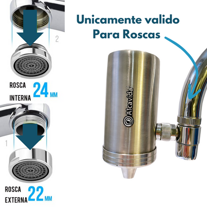 Filtro de agua para el grifo Alcavida Active