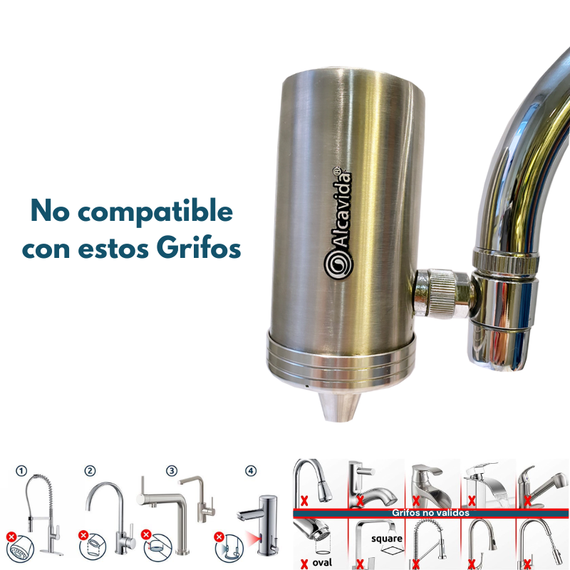 Filtro de agua para el grifo Alcavida Active