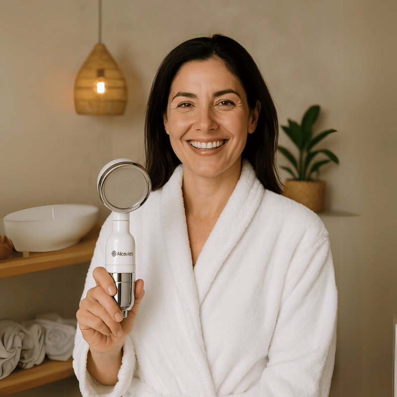 Filtro de ducha Terapéutico Alcavida |Mejora tu Piel, cabello .