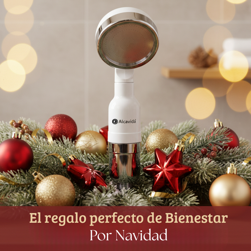 ¿ Buscas un regalo perfecto esta navidad ? que te ayude a mejorar, picores, piel seca, caída del cabello, la salud de la piel y el cabello , el filtro de ducha terapéutico de Alcavida es el regalo perfecto.