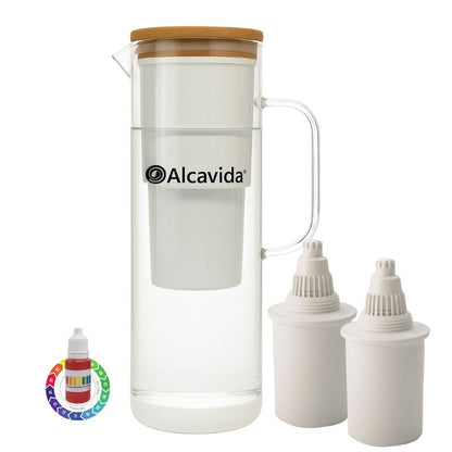 jarra agua alcalina de cristal Alcavida Optima 350 Hecha en España 