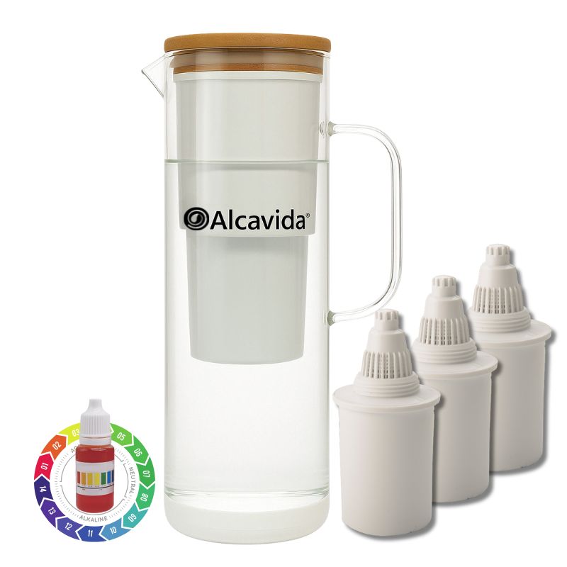 Jarra agua alcalina de cristal hecha en España Alcavida