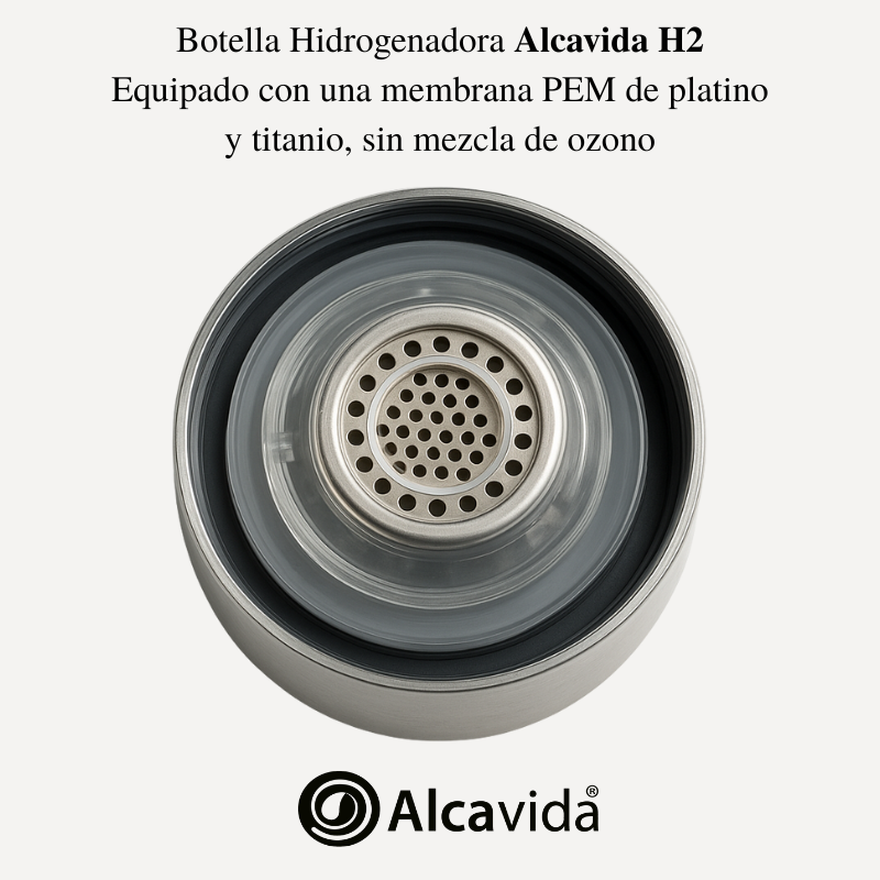 EQUIPADO CON MEMBRANA PEM de platino y titanio Botella hidrogenadora Alcavida H2