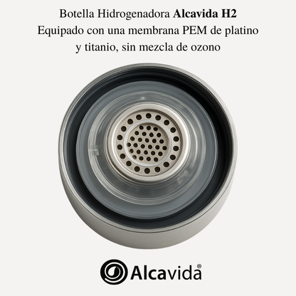 EQUIPADO CON MEMBRANA PEM de platino y titanio Botella hidrogenadora Alcavida H2
