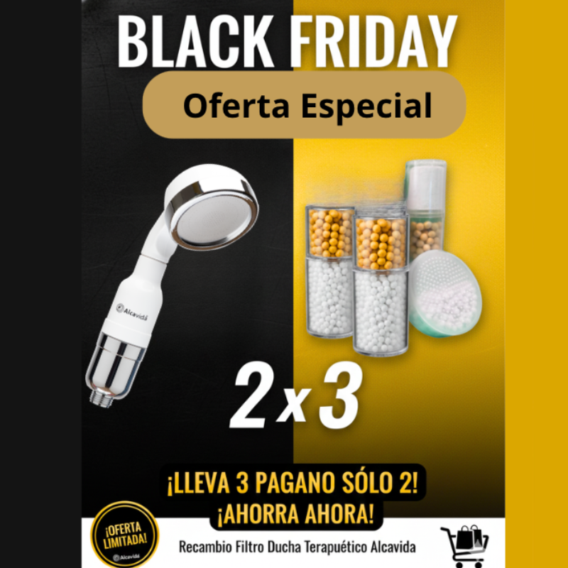 Oferta 3 x2 kit Cartucho ducha terapéutica de Alcavida