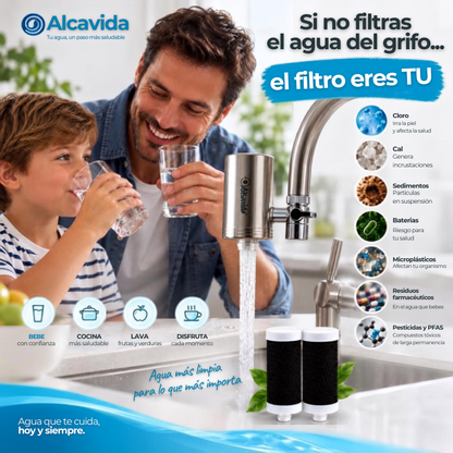 Cartucho recambio filtro de agua para el grifo Alcavida Active 2x